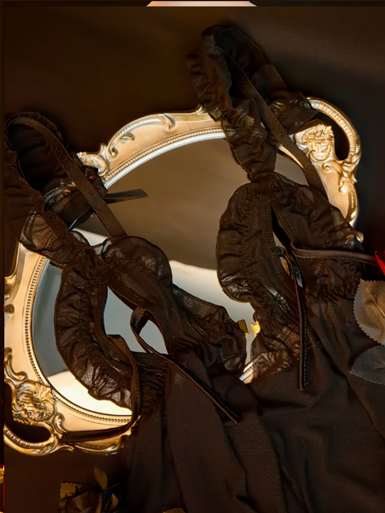 Sexy Lingerie, Women's Sexy Sleepwear, Bust-slit, Hollow-out See-through Camisole Nightgown, Sexy Underwear, Loungewear