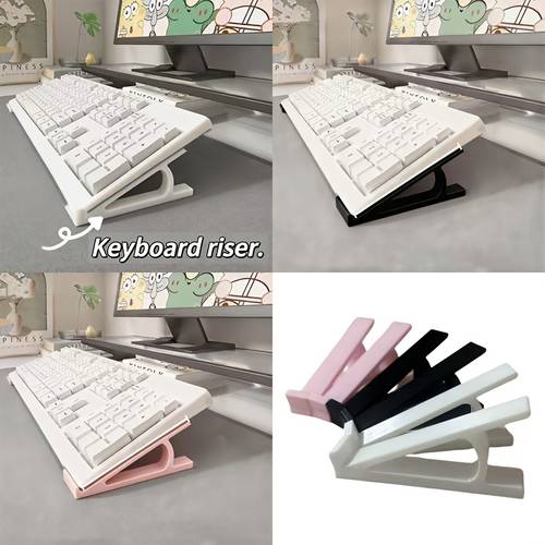 english ergonomic keyboard riser non slip universal stand with multi color options office gaming
