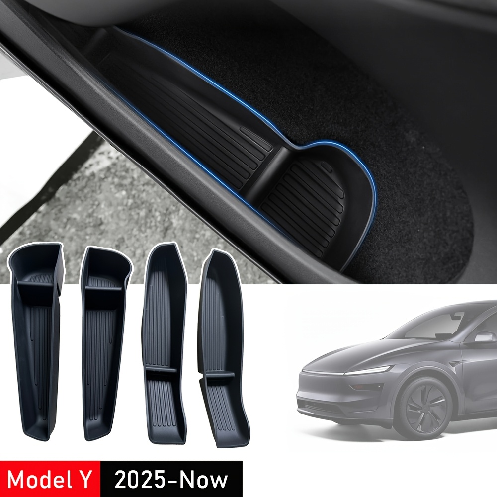テスラモデルY 2025〜　ドアポケット.ドリンクホルダー保護パッド5点セット テスラ モデルy用 2025 ドアサイドストレー ス ドアポケットライナー