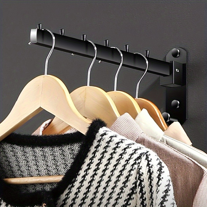 heavy duty stainless steel wall mounted coat rack with swing arm   bathroom bedroom laundry room bathroom decor details 0