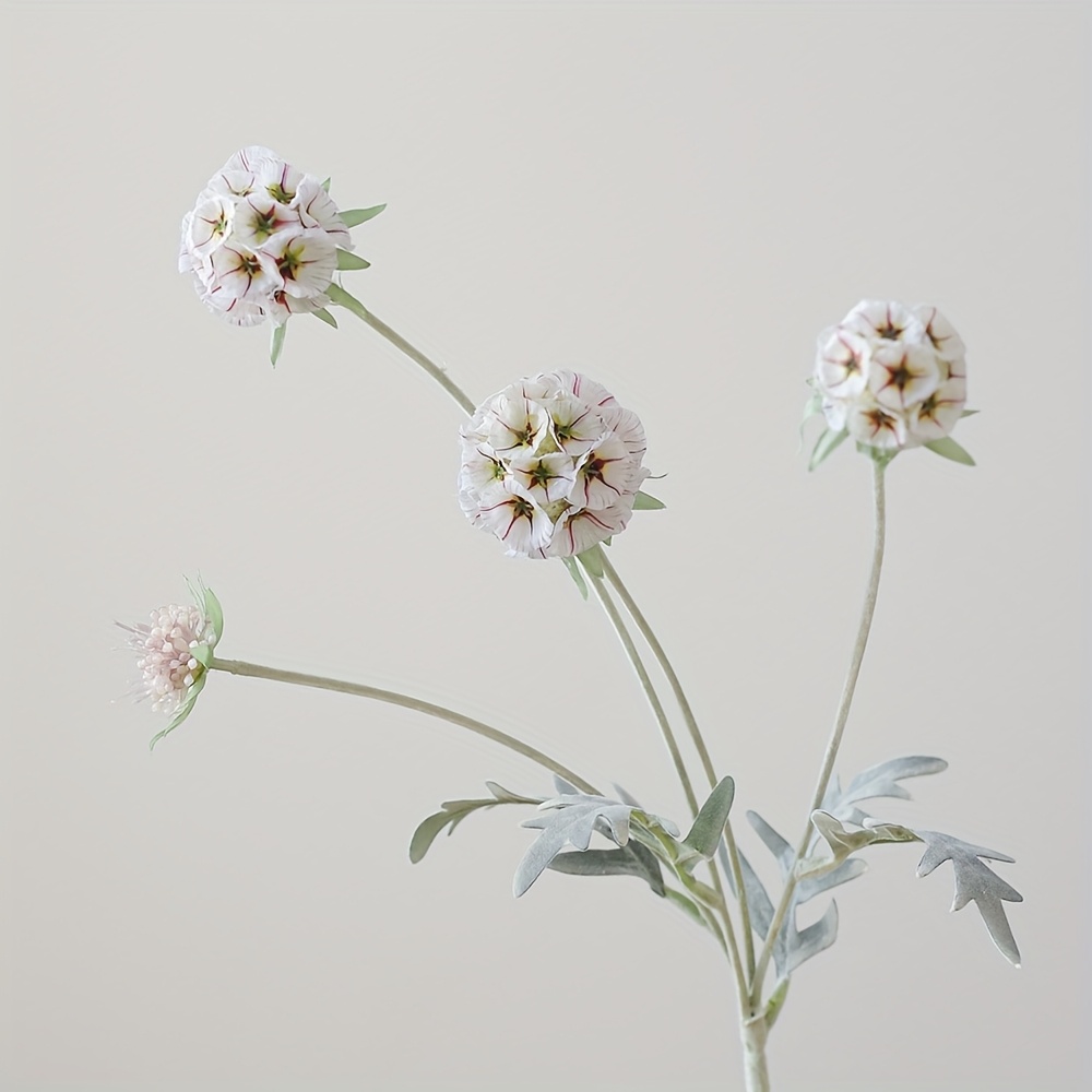Image of 1pc Flocked Windmill Honeysuckle Artificial Flower, Pine Insect Fruit Fake Flower, Very High-end And Beautiful, Suitable For Living Room, Dining Table, And Home Decoration
