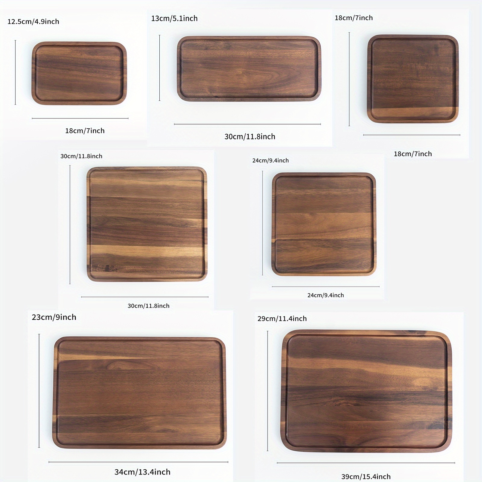   tray rectangular snack and fruit wooden tray solid wood coffee and cake tray wooden tea set tray solid wood tray household wooden cup holder and tea cup tray storage tray serving tray for restaurant dining