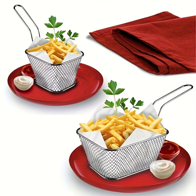 5pcs Heavy-Duty Stainless Steel Frying Basket Set