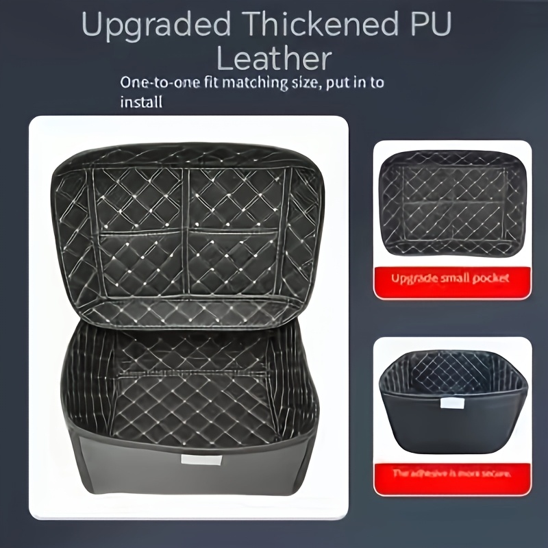 TEMU 45l/11.89 Gallons Large Capacity Motorcycle Top Box With Padding And 2pcs Reflective Tapes, Outer Box Not Included - Durable - Protective - Can