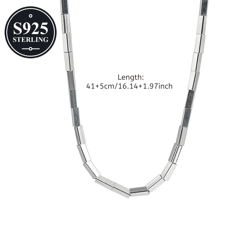 S925 Geometric Necklace, Light Luxury Minimalist Design