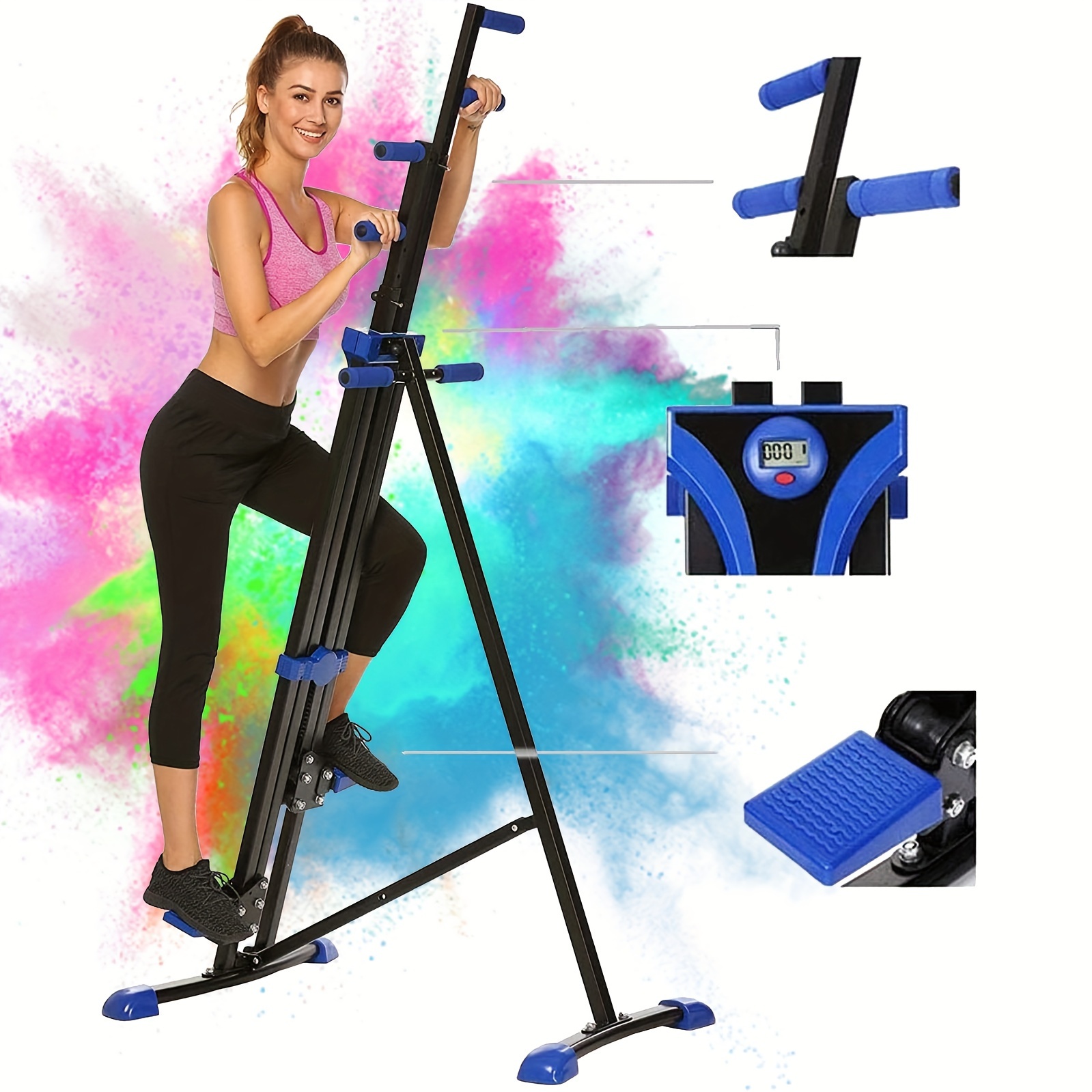 

1pc Indoor Fitness Stair Stepper, 5-level Resistance, Foldable Vertical , Suitable For Physical Therapy, , Body Workout