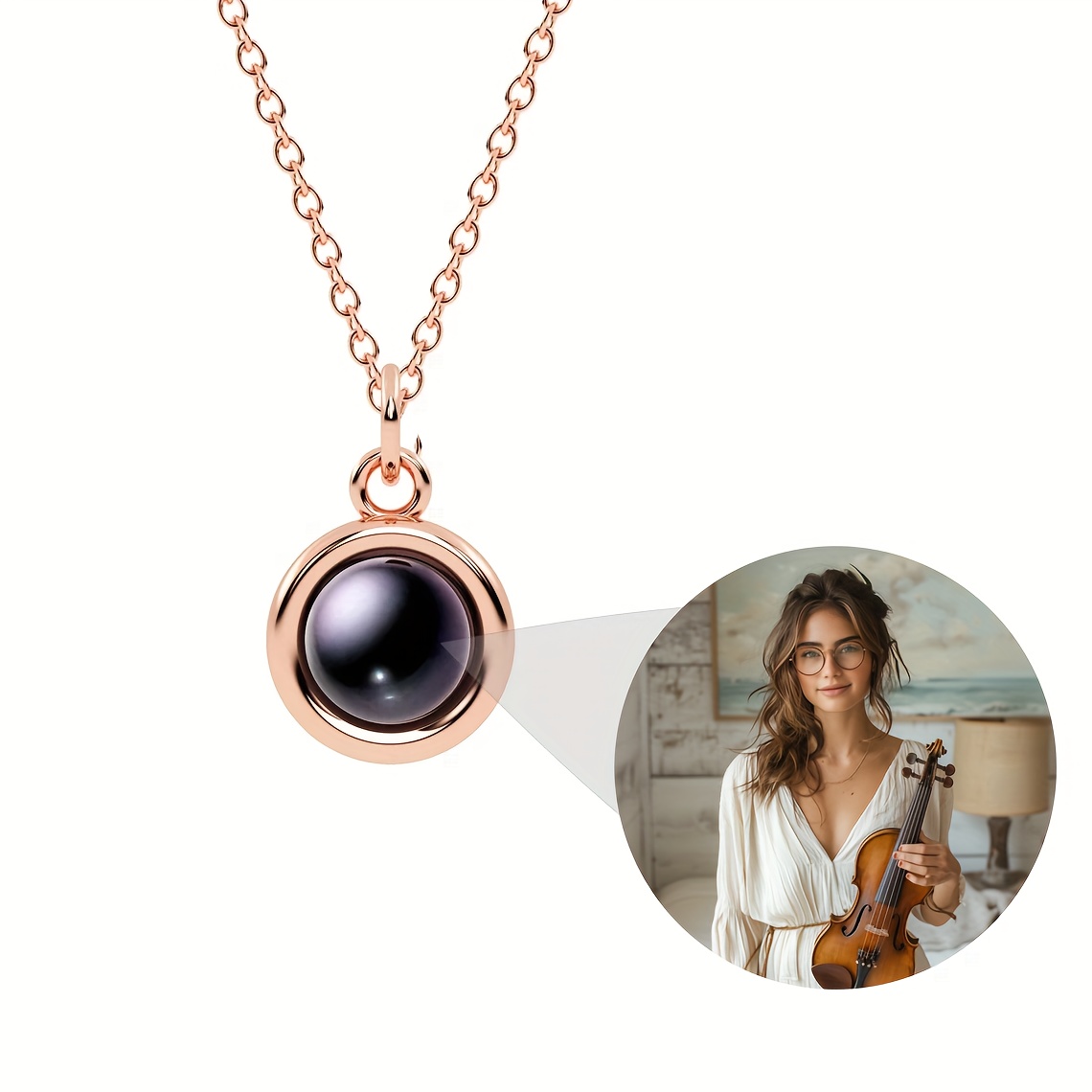 anpassningsbart kopparhänge halsband för kvinnor - Temu Sweden