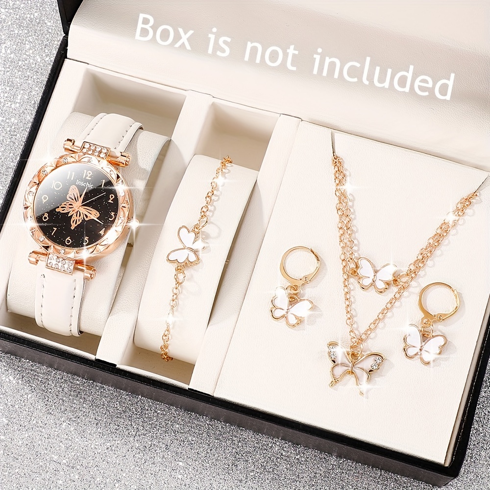 5pcs womens elegant quartz watch set matching necklace  display picture 1