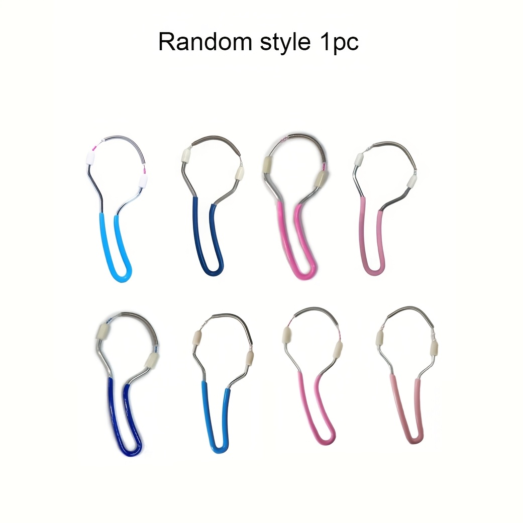 TEMU Random 1pc Portable Painless Facial Hair Remover With Spring Roller - Special For Lips, Eyebrows, Gentle Care, Home And Travel Use, Convenient ,