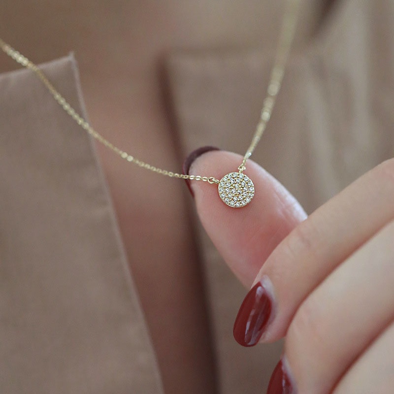 E-shop Ein in Ewigkeit S925 Silber Französische Romantische Sternenhimmel Schlüsselbeinkette Damen Halskette Japanischer Koreanischer Stil Einfach