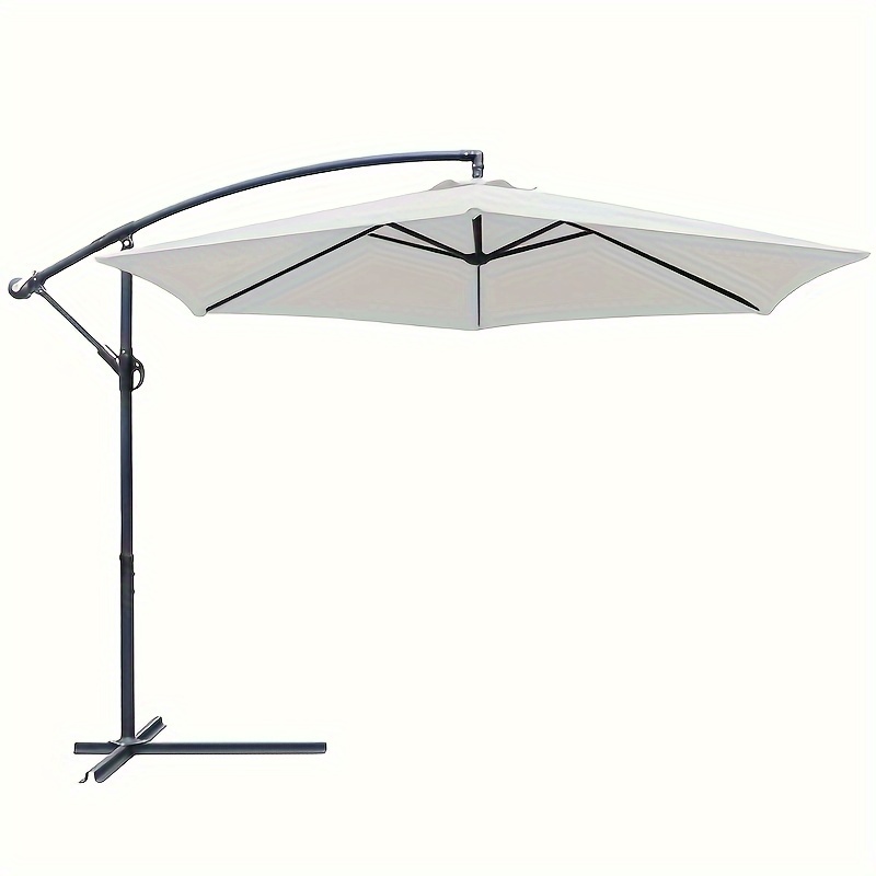 

Patio Round Offset Cantilever Umbrella, Outdoor Cantilever Umbrella, White/black/beige/blue