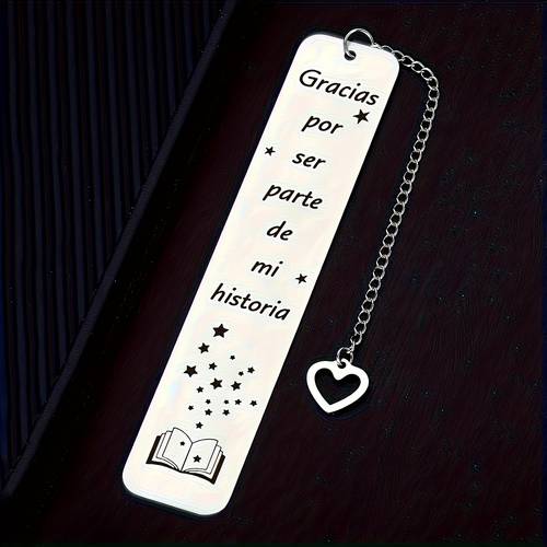 spanish inspirational bookmark thank you for being stainless shaped pendant bookmark literary gift for book lovers teacher and friend appreciation gift
