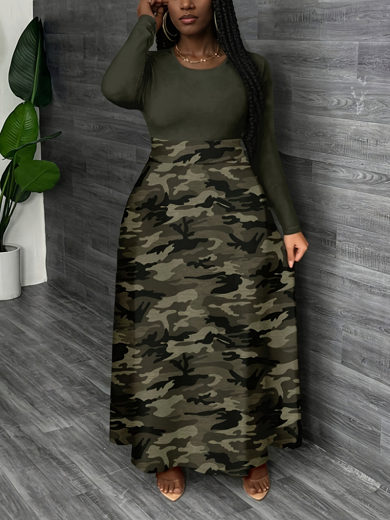 long sleeve t shirt dress 1837GD main image 0