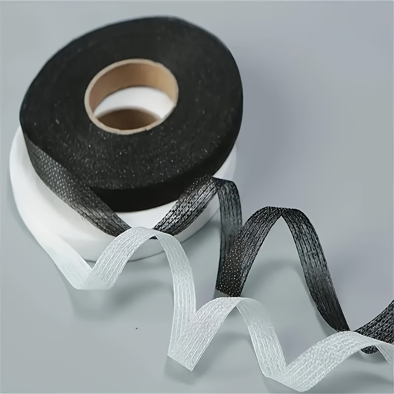 

2pcs 3937inch Black White Non-woven Interlinings Iron On Single-sided Adhesive Tape Fabric Hem Tape Mesh Diy Sewing Accessories