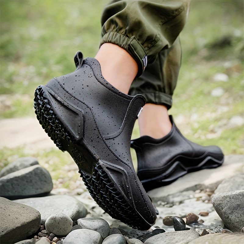 Mens Trendy Rain Boots Non Slip Wear Resistant Waterproof Rain Shoes For  Outdoor Working Fishing - Men's Shoes - Temu