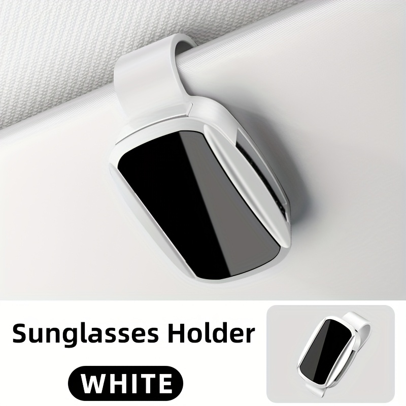 Yalis Car Glasses Holder - Oval Durable Abs Resin, Suitable For All Models, Premium Fashion Glasses Clip, Multifunctional Visor Accessory, Fits Eyewear, Glasses, Etc., Car Accessories