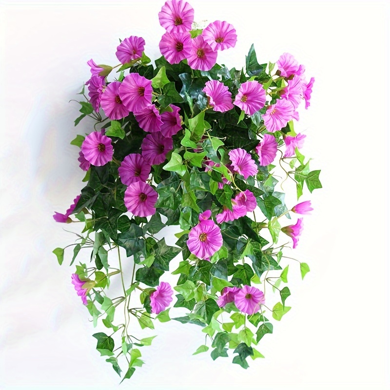 

Uv-resistant Artificial Morning Glory Bundle - Real Touch Faux Flowers For Indoor/outdoor Decor, Perfect For Spring & Summer Garden, Yard, And Easter Celebrations