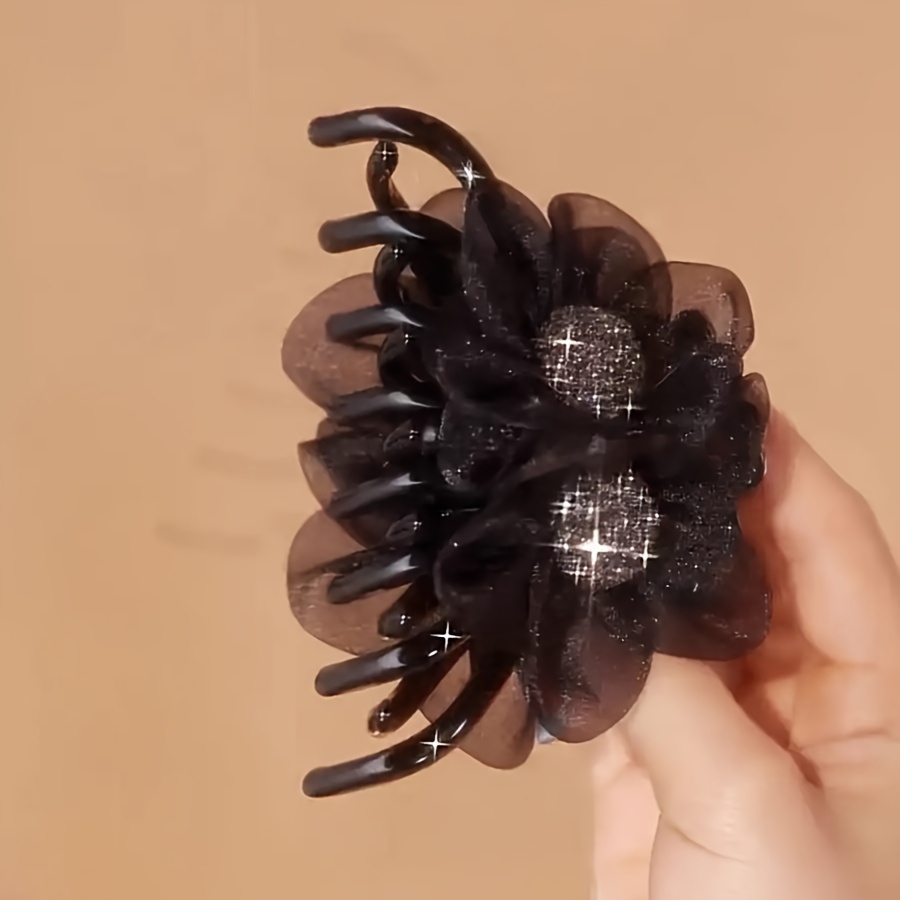 E-shop Rosen-Haarspange, eleganter Pferdeschwanz, Hai-Clip, Hochzeitsfeier, Abschlussball, Damen-Haarschmuck