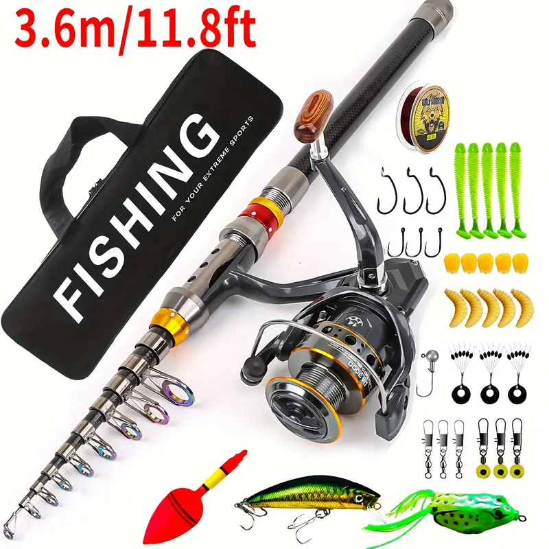 5 ft telescopic fishing rod ProFISHiency: 5FT Micro Travel & Spinning Reel Combo (Retracts to 18") The ultimate fishing set up to keep you in the action no matter what freshwater you find 70.87-141.73inch Telescopic Fishing Rod And