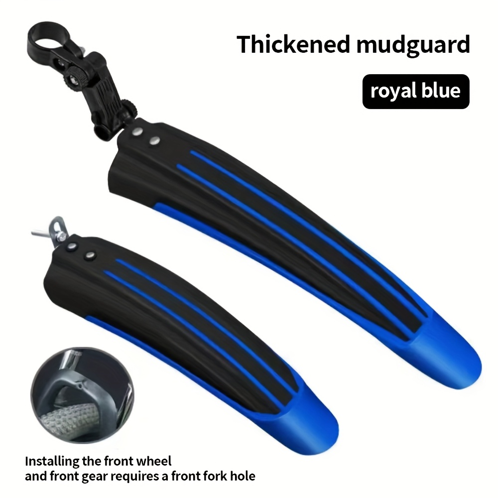 TEMU 2pcs Bicycle Front And Rear Mudguards, , Adjustable, Anti-mud Shield, Pp Material Bike Fenders