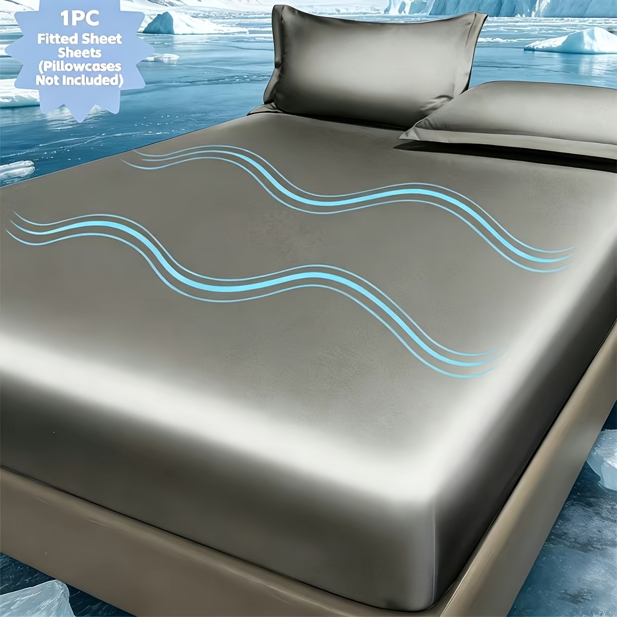 Image of 1pc Fitted Sheet Mattress Covers, In Multiple Sizes And Colors. Soft, Breathable And Comfortable, Suitable . Perfect For Home And Hotel Use, Ideal Gift For Men, Women And Parents