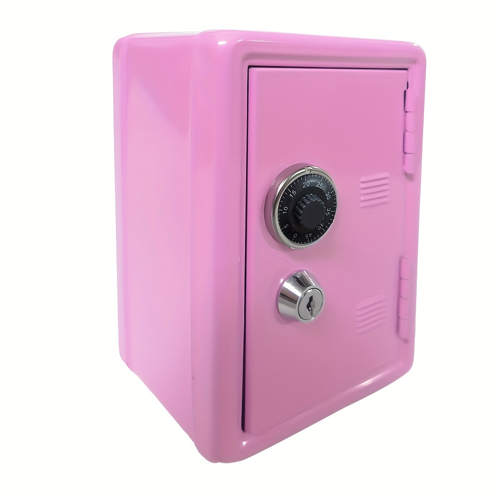 Kowaku Tirelire Coffre Métal Avec Serrure Et Clé - Rose Moderne Pour Enfants Et Adultes
