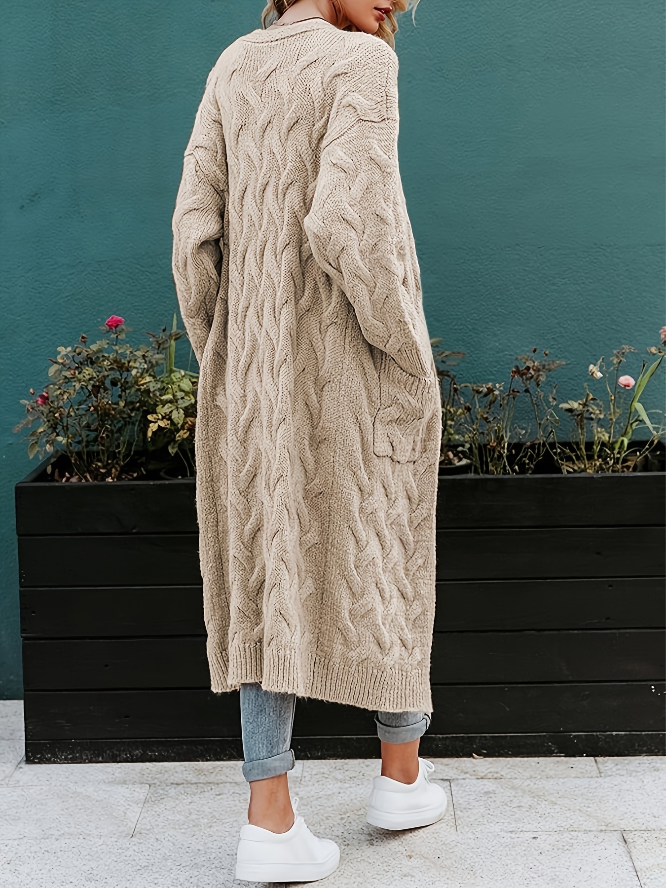 Chaqueta Tipo Cárdigan De Punto Con Mangas De Murciélago De | Envío Gratis