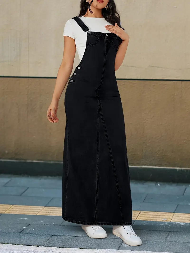 womens casual denim overall dress loose fit comfortable - Temu Mexico womens casual denim overall dress loose fit comfortable - Temu Mexico