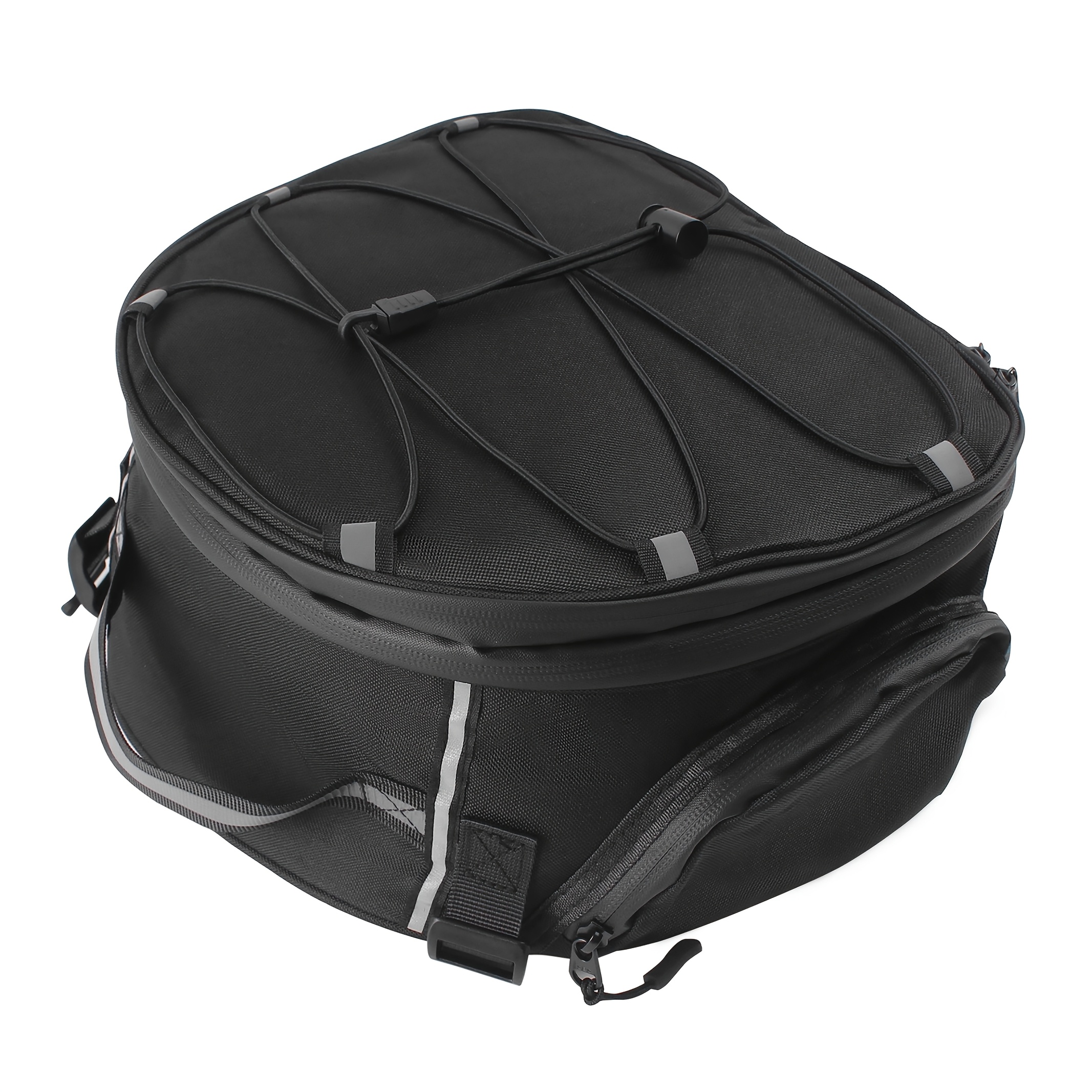 TEMU Universal Motorcycle Tail Bag Rear Seat Helmet Bag Extended Luggage Rack Bag Carry Tool Bag