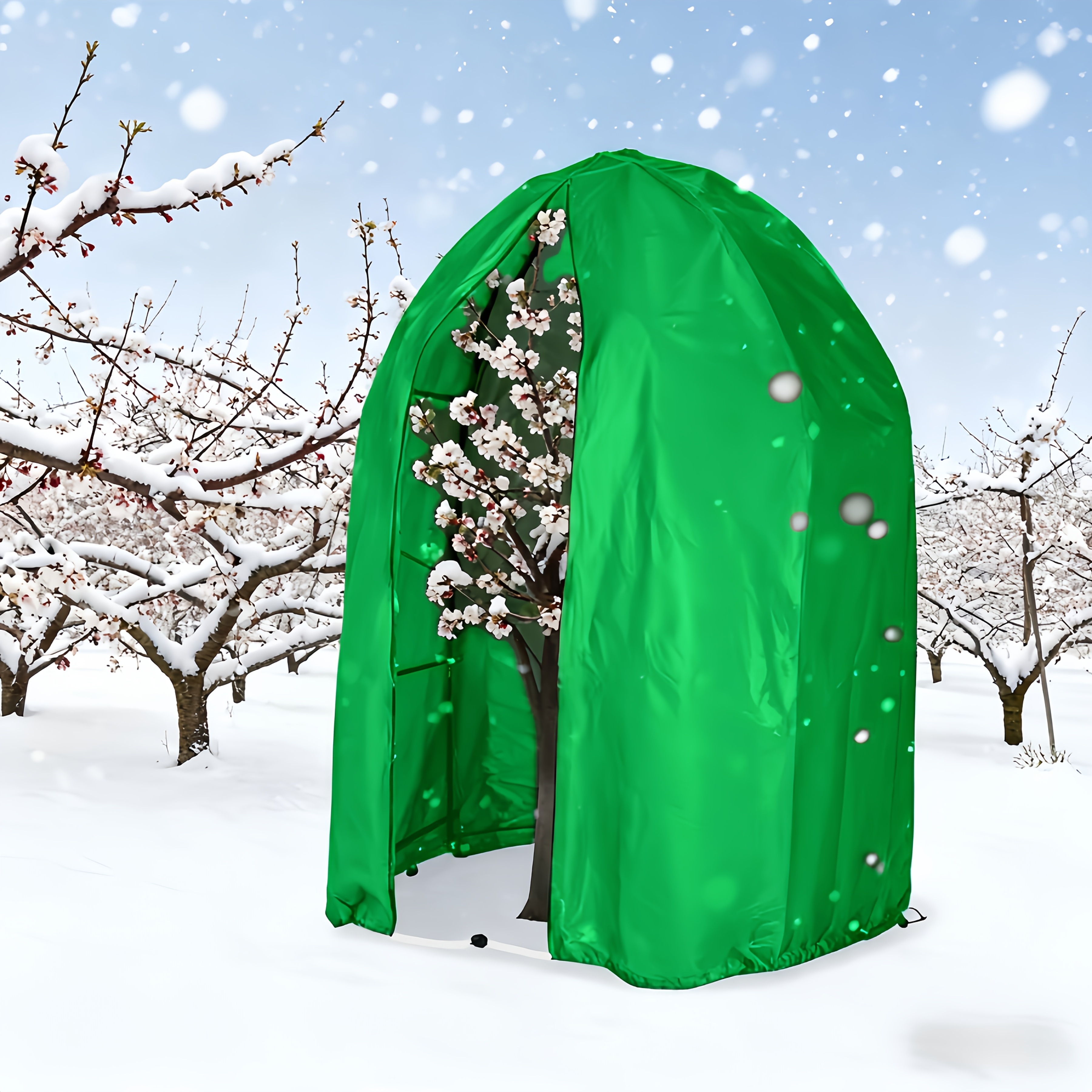 pair of large plant frost protection covers full coverage extra wide winter plant protection blanket   designed for larger trees fruit trees and shrubs in the yard thickened frost resistant fabric with a wide design   wraps entire