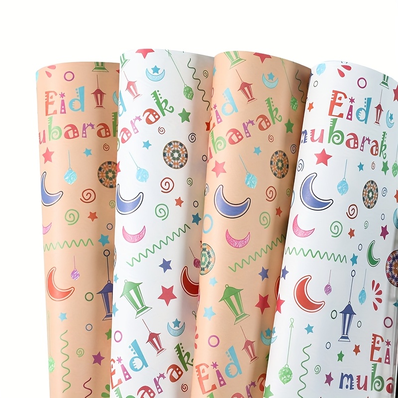 

4/8pcs,eid Gift Wrapping Gift Packaging Paper,ramadan Party Decoration Packing Paper, Party Supplies,ramadan Eid Al-fitr Gifts