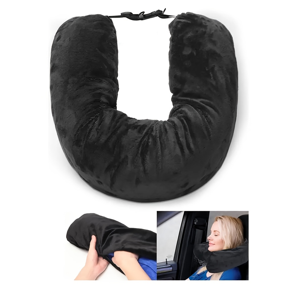 

Fillable Neck Pillow Space Saving Portable Travel Pillow, Clothes Neck Support Pad Travel Bag, Suitable For Cars, Trains And Planes