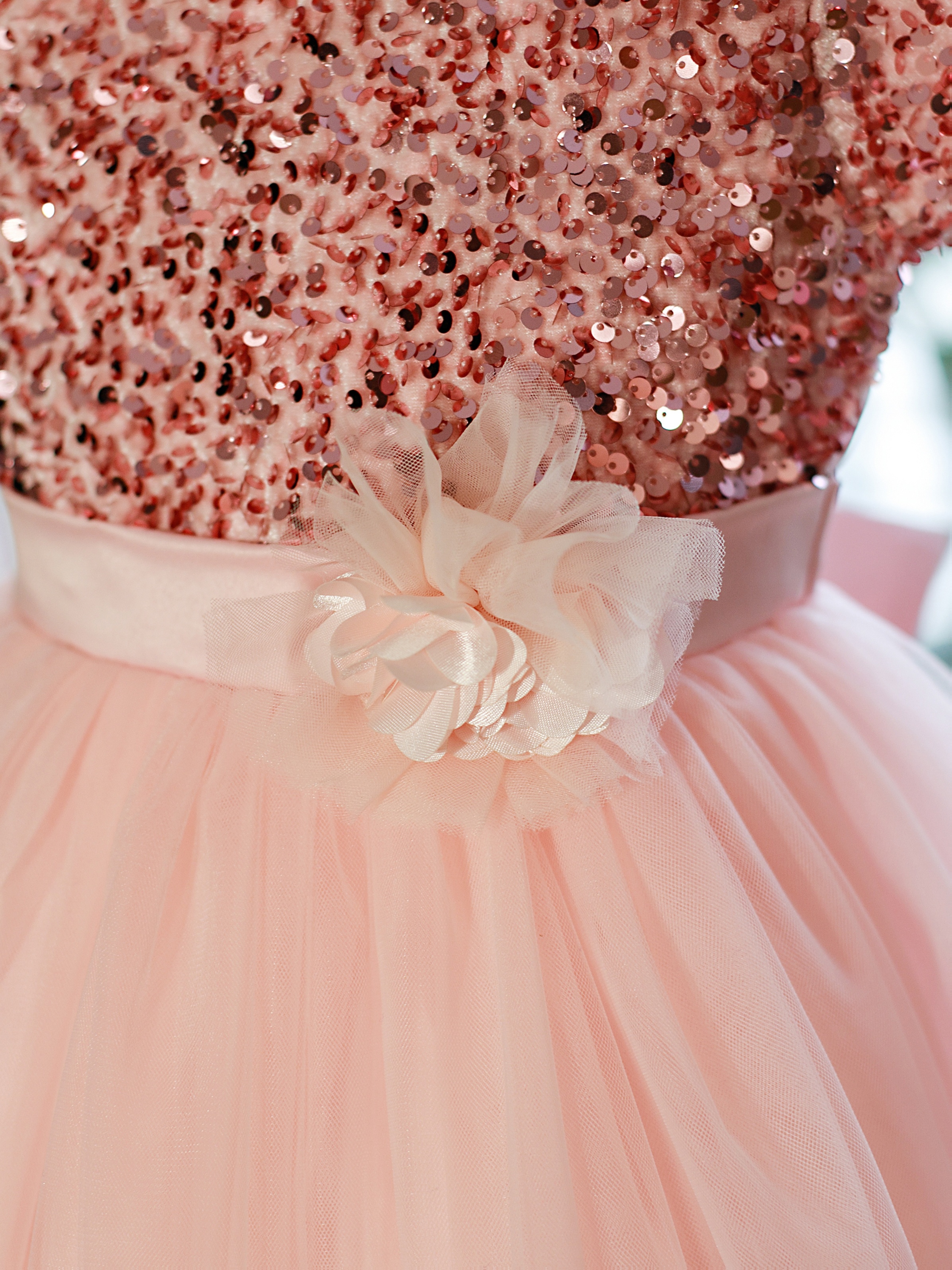 rose gold flower girl dresses Sequin Dress Dress Toddler Girls Sequin Party Dress Toddler Kids Short Sleeve colour:red