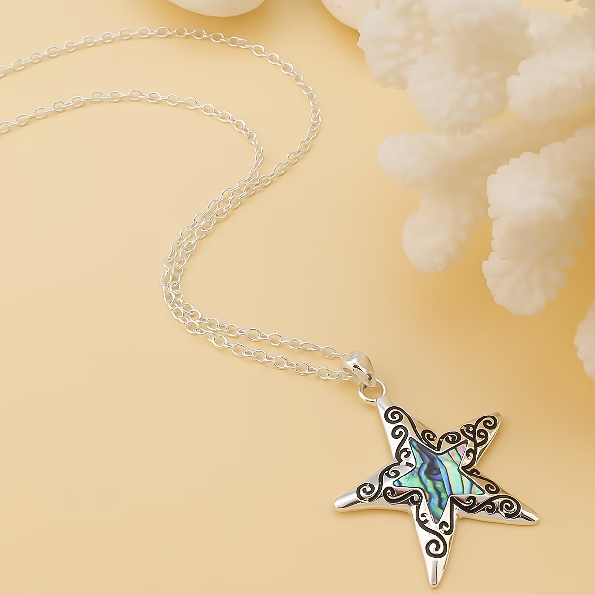 3pc Ocean Inspired Abalone Necklace and Earring Set