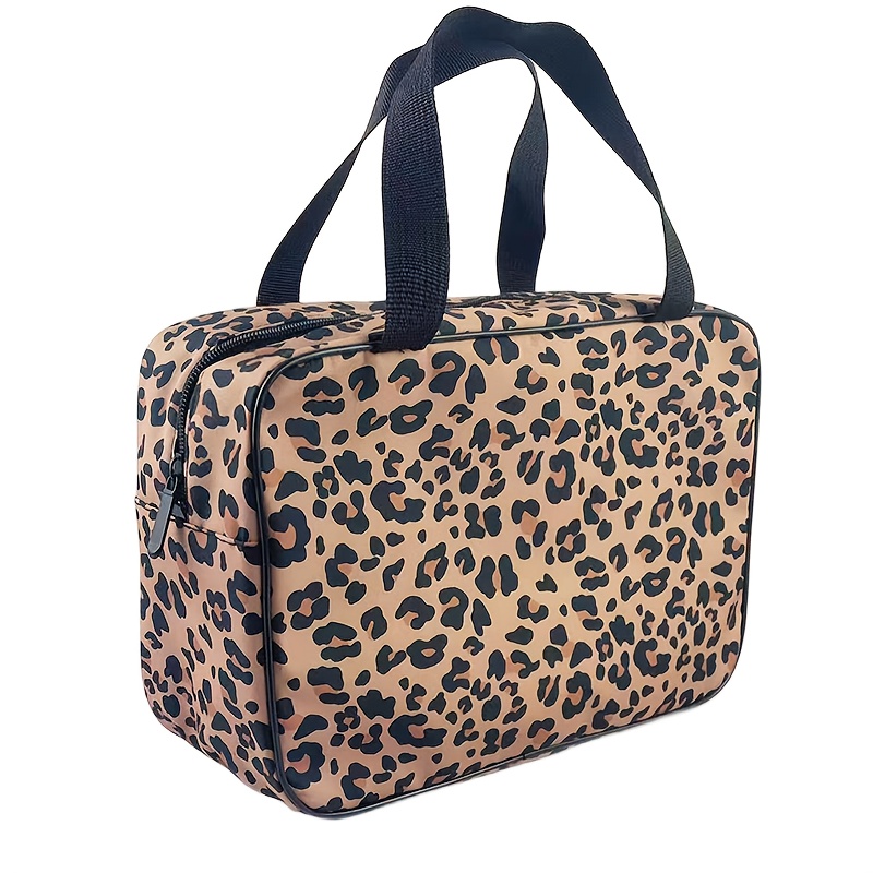 1pc [Toiletries Bag] Leopard Print Large Capacity Toiletry Bag, Portable  Travel Toiletry Storage Bag * Bag * Bathing Storage Bag, Cosmetics Storage  Bag * Storage Bag Foldable