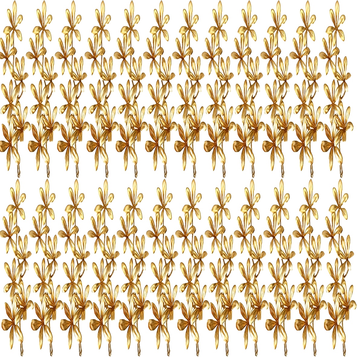 TEMU 24pcs Golden Artificial Orchids: Orchid Decorations And Floating Flowers For Tabletop Displays; Used To Decorate Floating Candles, Ideal Vase