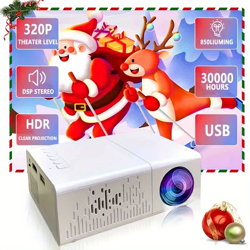 

Portable Projector, Projector, Projector, Movie, , 60-110 Tv Projector, Compatible , Usb. Av, Smart Phones, Tablets, Tv , Etc