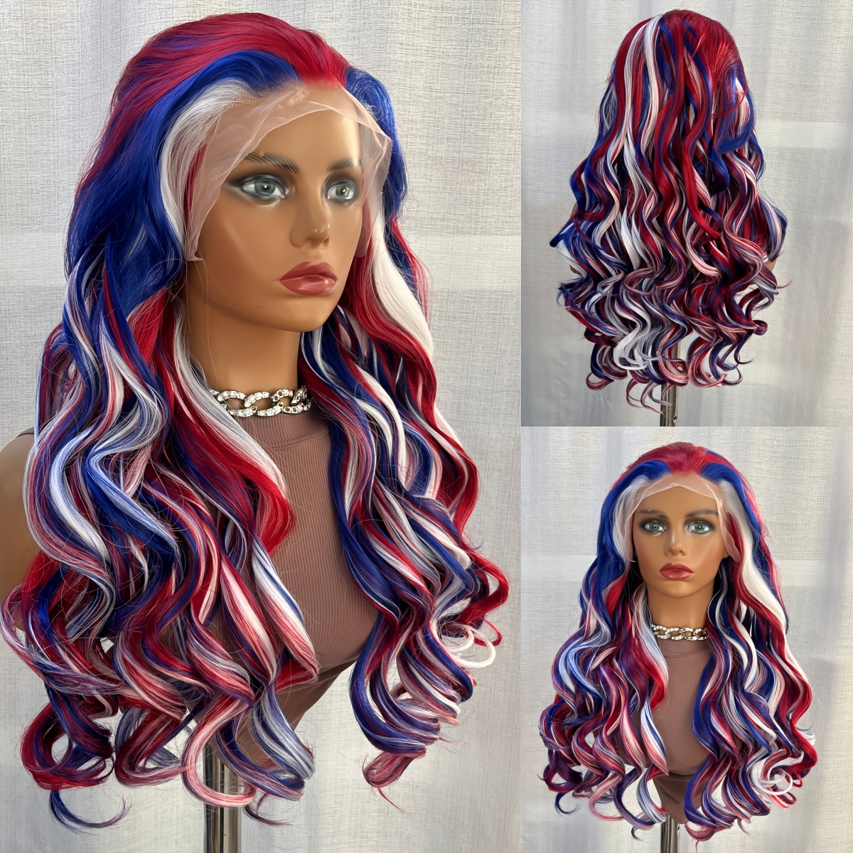 Long Body Wave Synthetic Hair Wigs 26Inch Heat Resistant