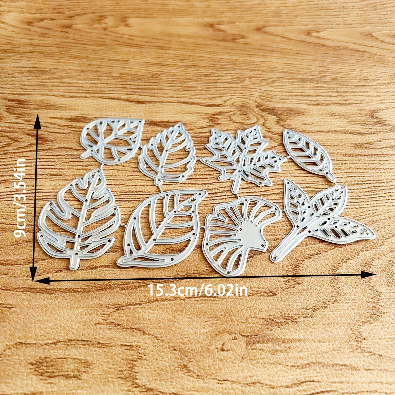 TEMU 1pc Leaves Metal Die Cut, Diy Scrapbooking Embossing Stencil, Handmade Greeting Card Making Metal Cutting Dies, Gift Card Making Tools