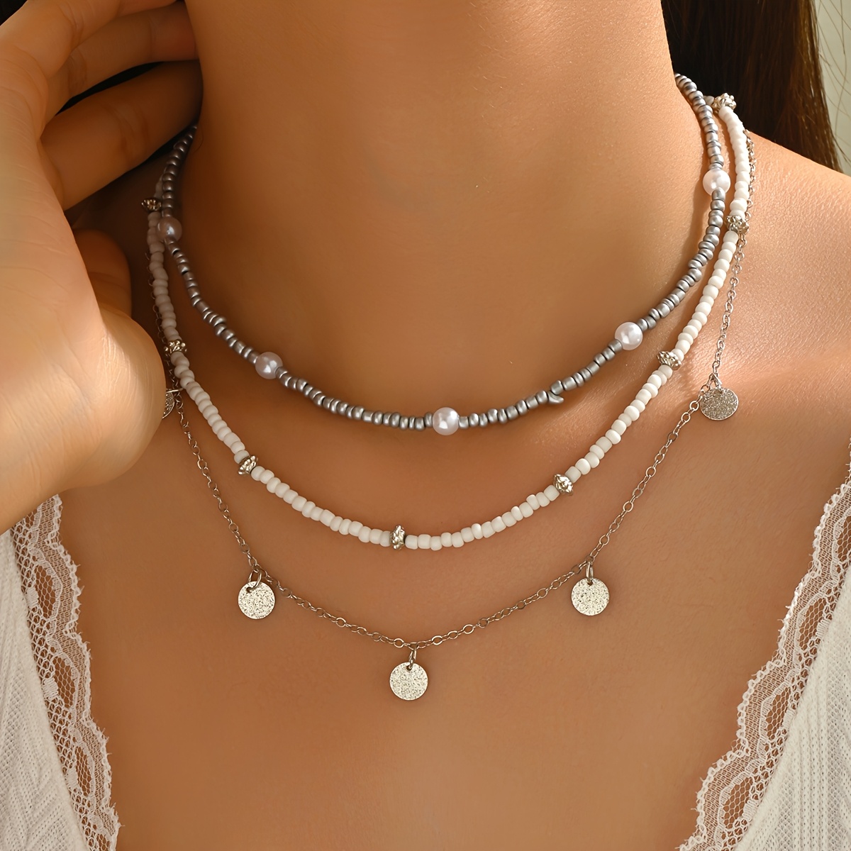 Boho Style Beach Vacation Necklace Set