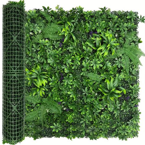 artificial green boxwood grass wall roll uv protected ivy privacy hedge fence screen for chain link fences panel indoor outdoor patio balcony garden