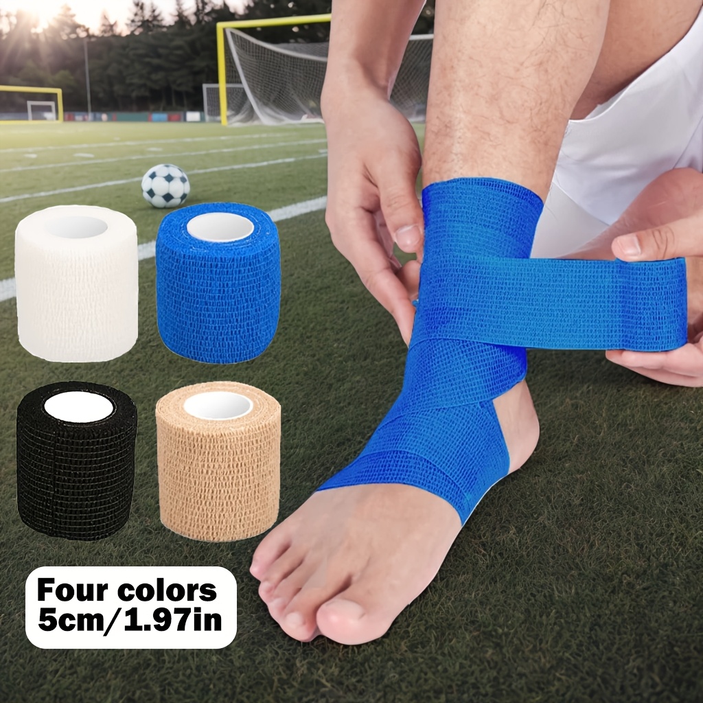 1pc Sports Tape, 5cm/1.97in, Non-woven Material, Universal Fit, Foot Support, Multi-Color Options (White, Black, Blue)
