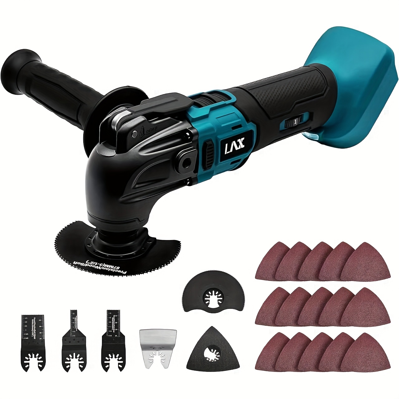 Cordless Oscillating Multi-tool, 6 Variable , Brushless Motor For Cutting, Grinding, Scraping & Polishing, Compatible With 18v Batteries, Includes 2x1500mah Batteries Or Tool Option