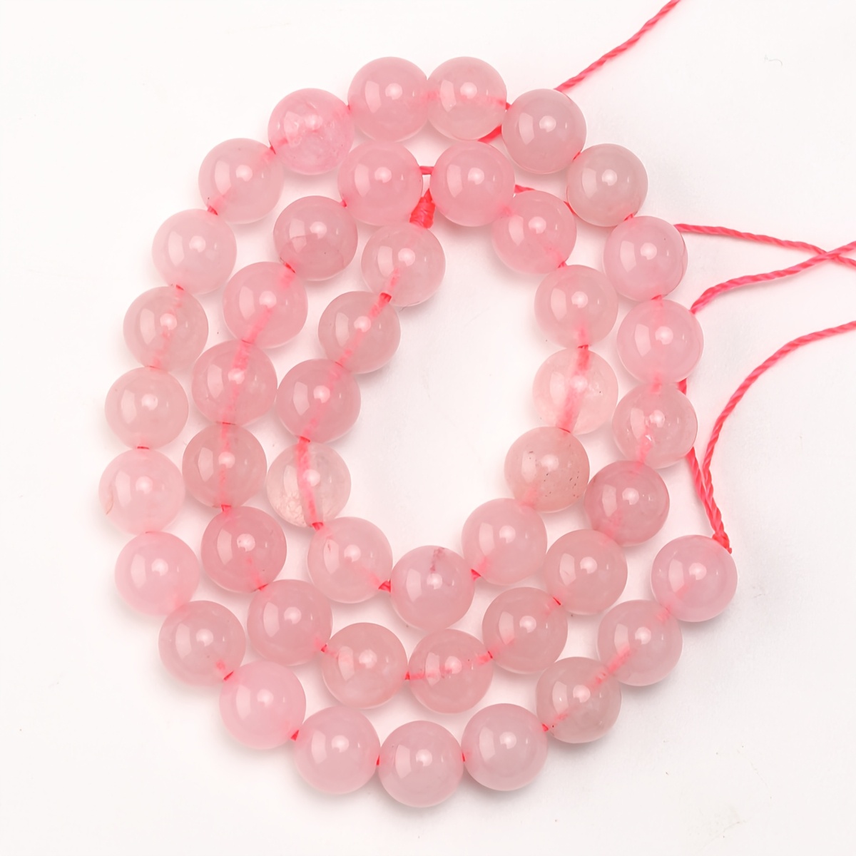 TEMU 4-10mm Rose Quartz Beads, Bohemian Love Natural Stone Round Beads Necklace Bracelet Earrings Handmade Jewelry Gift Loose Gemstones