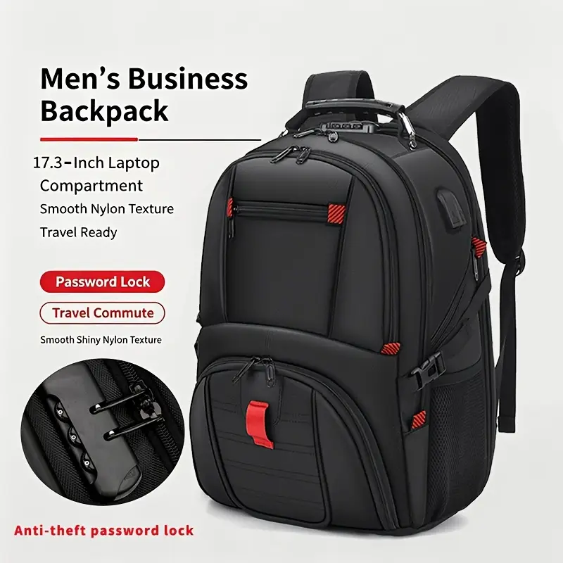 17.3 laptop backpack antitheft Waterproof Anti-theft Computer AKSZRI 17" Anti-Theft Laptop Backpack