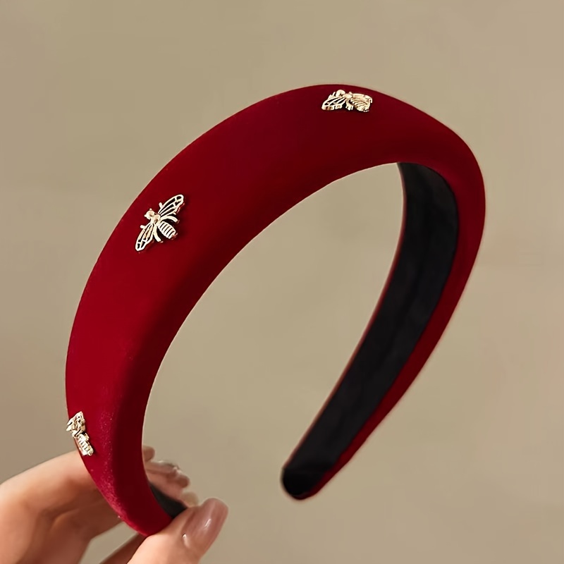 Image of 1pc Bee Headband, High-quality Texture, Light Luxury Sponge High Crown Hair Accessory, New Style Textured Headband