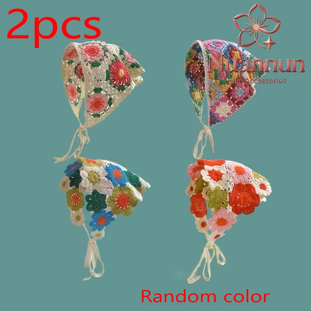 TEMU 1/2/3 pièces Foulard Floral Coloré, Bandeau Bohème à Fleurs, Foulard pour Sorties et Vacances. Accessoire de Cheveux et Doux, Idéal pour