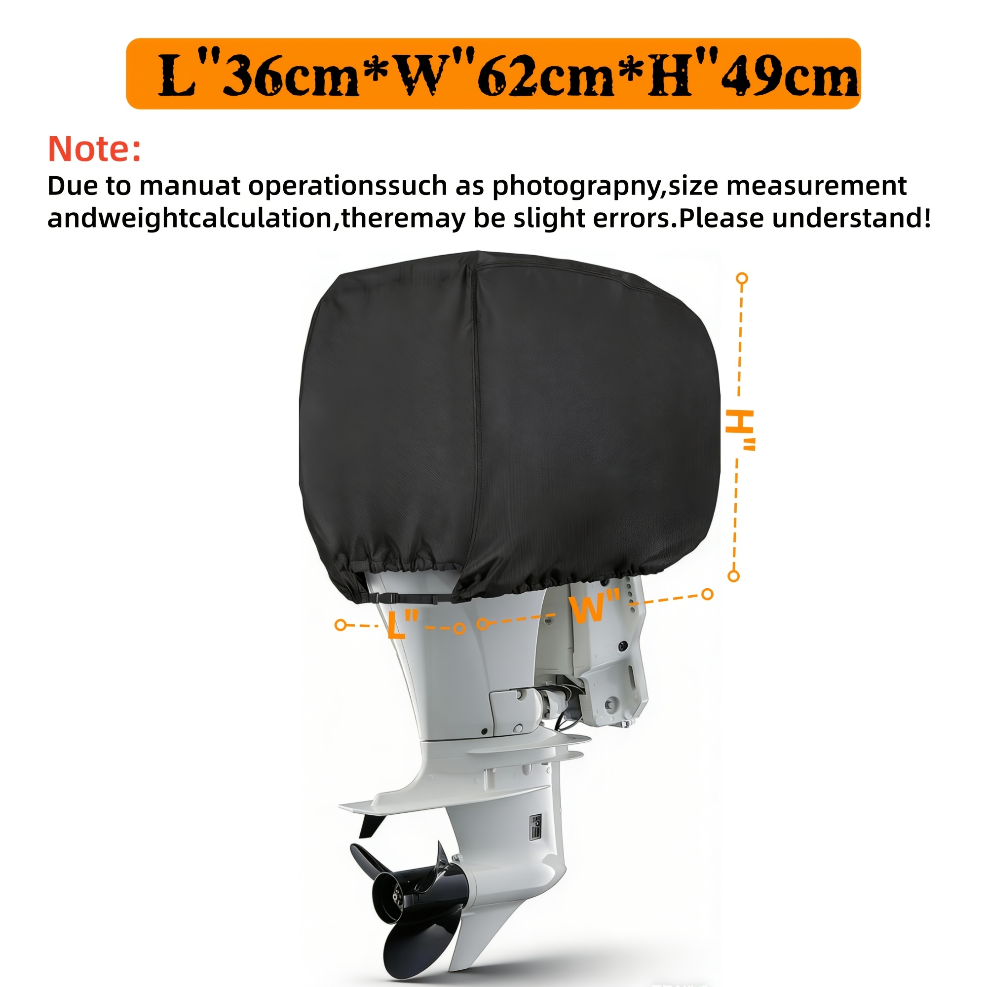 TEMU para motor de popa , universal para motores marinos de 6-250 HP, fabricada con tela Oxford 420D resistente, proporciona protección para todo ,