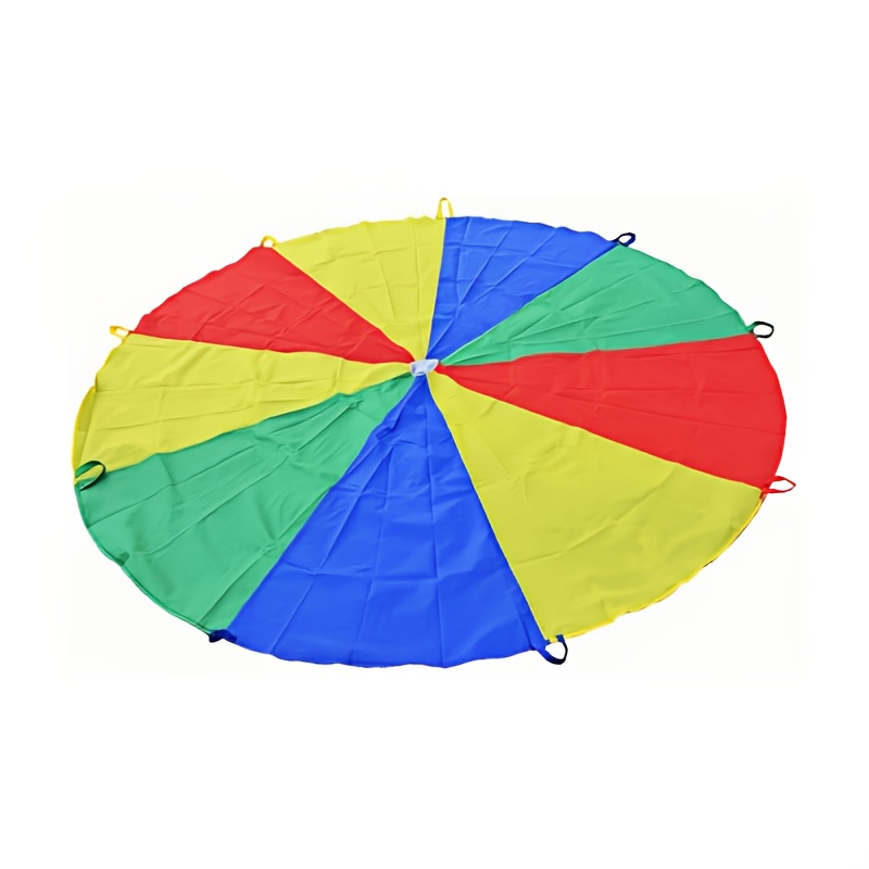 Image of 1pc Rainbow Parachute, Colorful Gymnastics Training Parachute, Outdoor Sensory Training Equipment, Suitable For Outdoor Party Activities, Building Sports