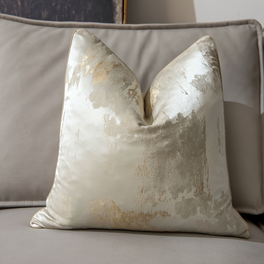 Image of Modern High-end Soft Furnishing Model Room Sofa Throw Pillow Cushion, Chinese Light Living Room Throw Pillow Cover (insert Not Included)